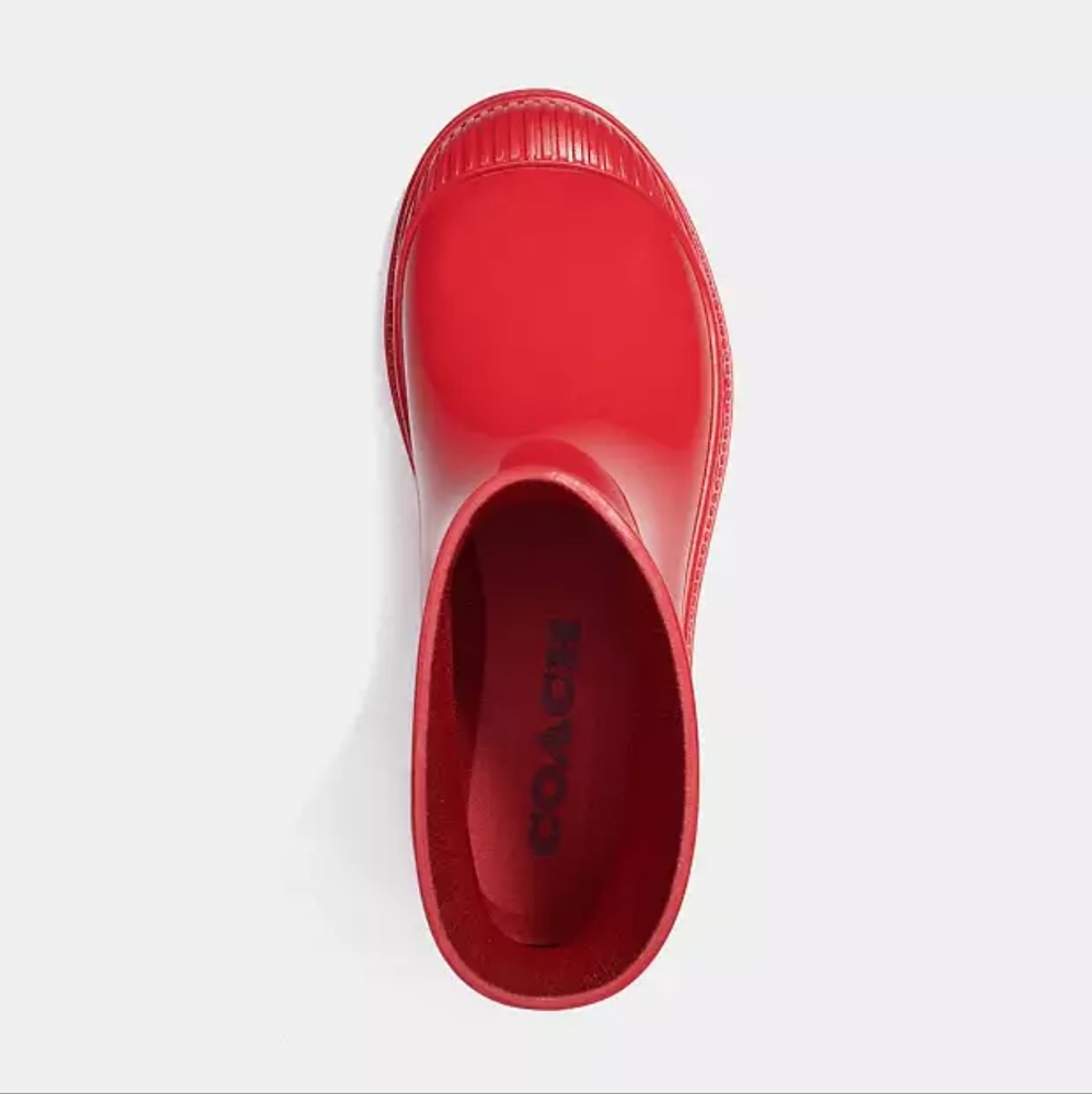 Red Coach Rain Boots